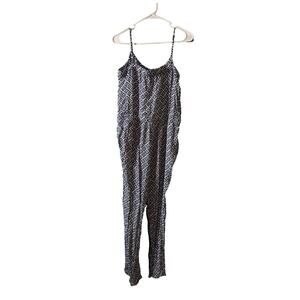 ANN TAYLOR LOFT Spaghetti strap ikat shibori jumpsuit Women's Size S in blue